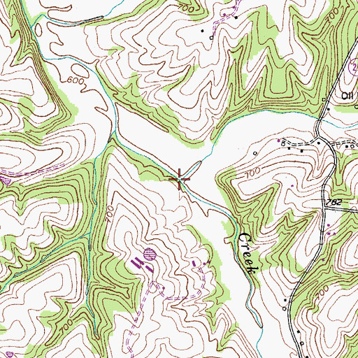 Topographic Map of Rough Creek, KY