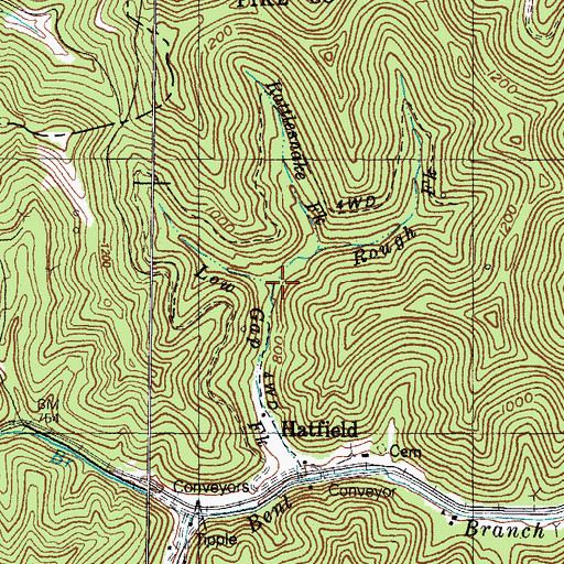 Topographic Map of Rough Fork, KY