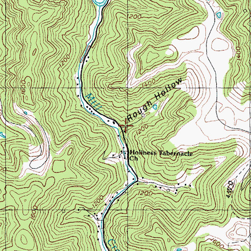 Topographic Map of Rough Hollow, KY