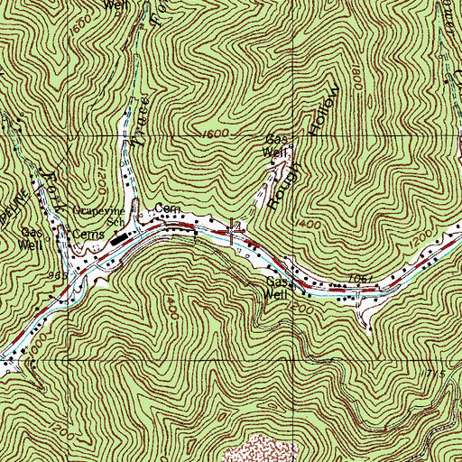 Topographic Map of Rough Hollow, KY