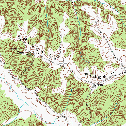 Topographic Map of Rough Ridge, KY