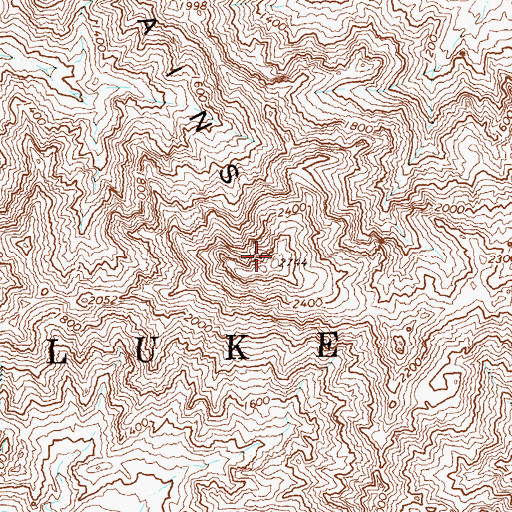 Topographic Map of Gila Mountains, AZ