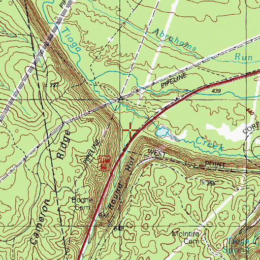 Topographic Map of Round Hollow, KY