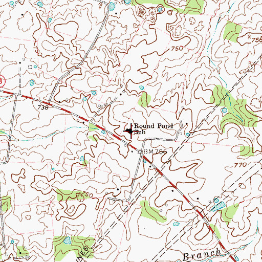 Topographic Map of Round Pond Elementary School, KY