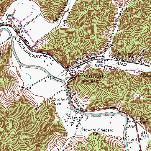 Topographic Map of Royalton, KY