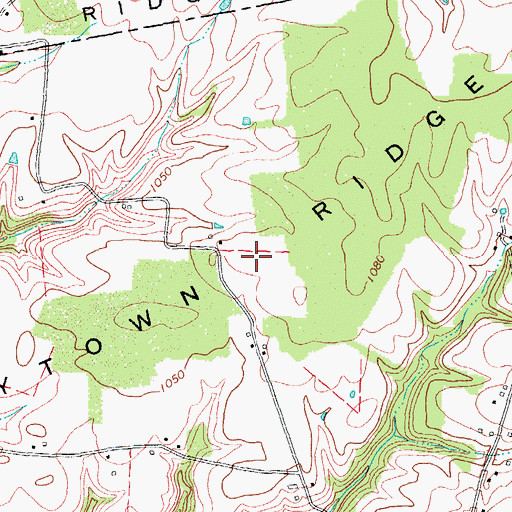 Topographic Map of Roytown Ridge, KY