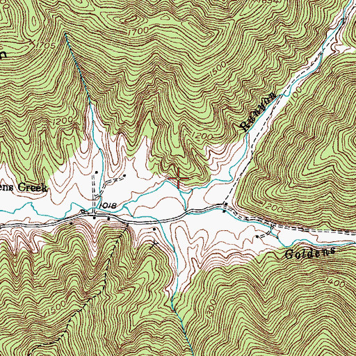 Topographic Map of Runyon Branch, KY