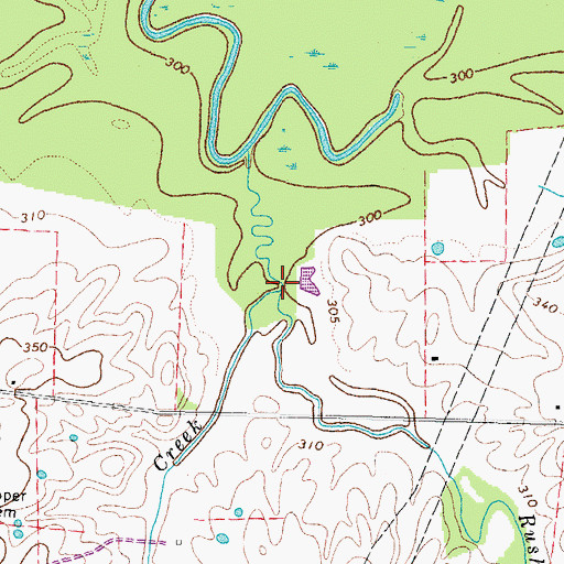 Topographic Map of Rush Creek, KY