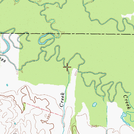 Topographic Map of Russells Creek, KY