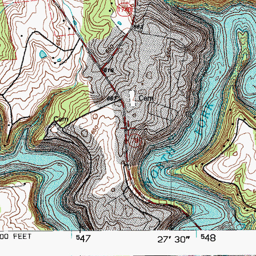 Topographic Map of Saint Anthonys School, KY