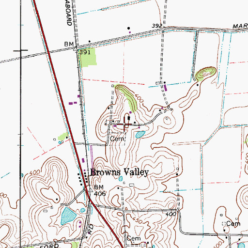 Topographic Map of Saint Anthonys School, KY