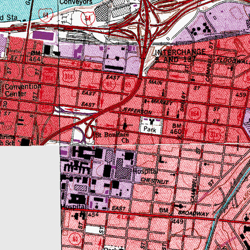 Topographic Map of Saint Boniface School, KY