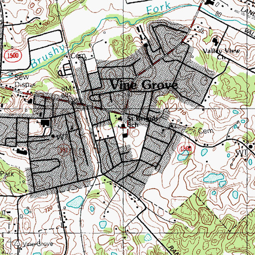 Topographic Map of Saint Brigids School, KY
