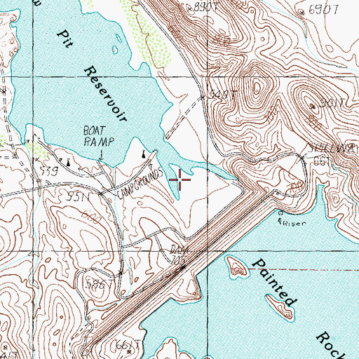Topographic Map of Gila River Canyon, AZ