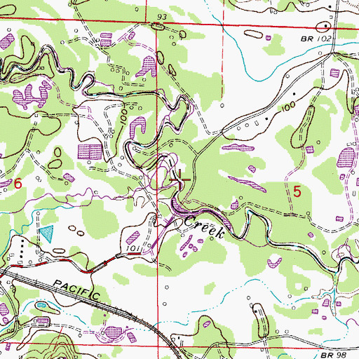 Topographic Map of Holmes Creek, AR