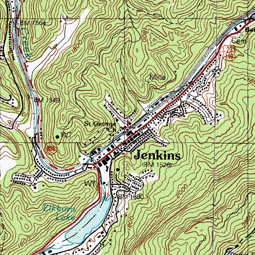 Topographic Map of Saint George School (historical), KY