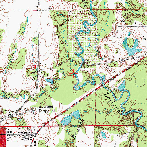 Topographic Map of Holt Branch, AR