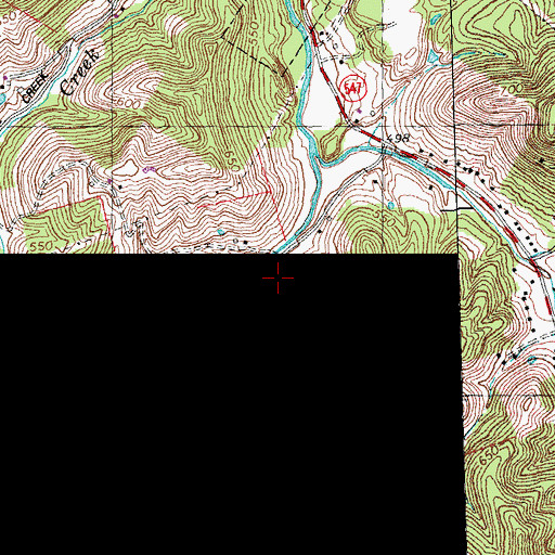 Topographic Map of Saint Johns Church, KY
