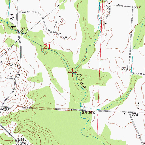 Topographic Map of Holt Creek, AR