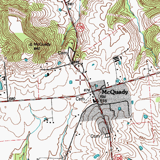Topographic Map of Saint Marys of the Woods School, KY