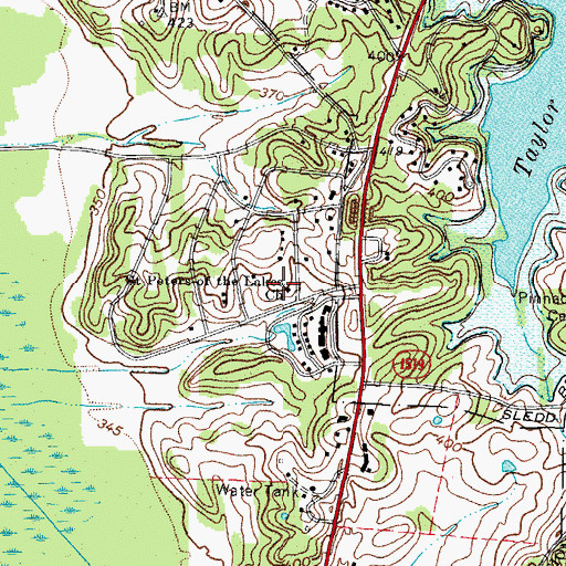 Topographic Map of Saint Peters of the Lakes Episcopal Church, KY