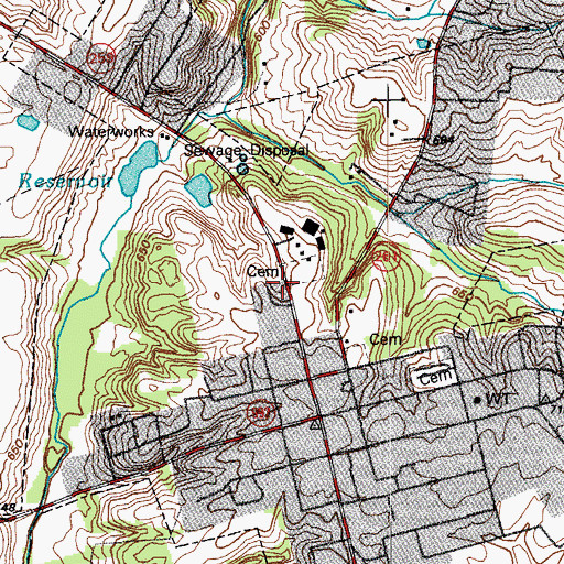 Topographic Map of Saint Romuald School, KY