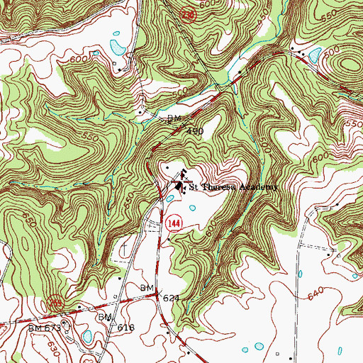 Topographic Map of Saint Theresa Academy, KY