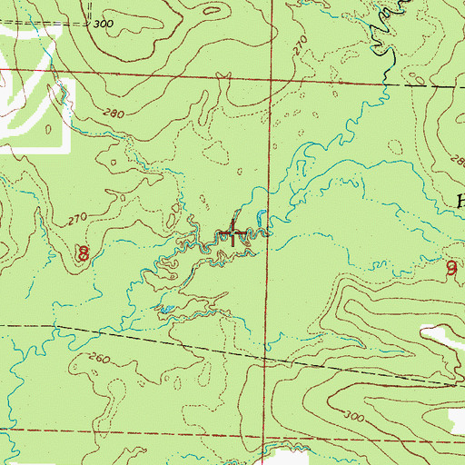 Topographic Map of Honduras Branch, AR