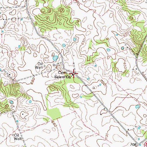 Topographic Map of Salem Church, KY