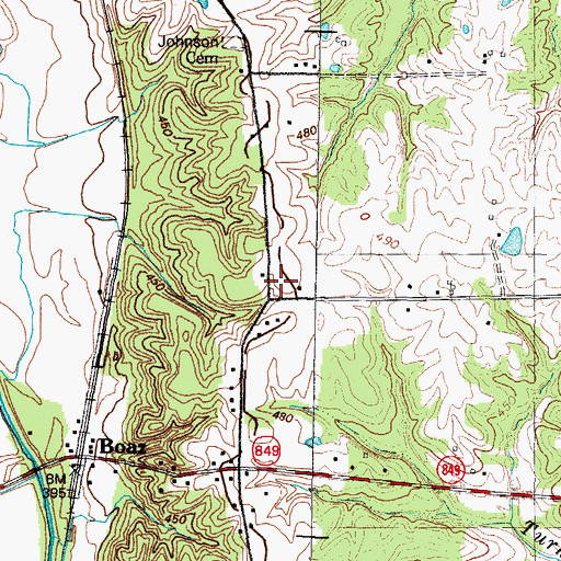 Topographic Map of Salem Church, KY