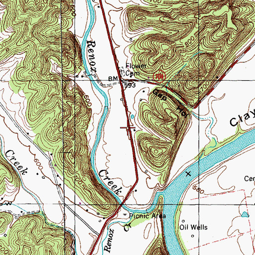 Topographic Map of Salem School, KY