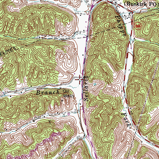 Topographic Map of Salem School, KY