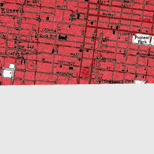 Topographic Map of Salisbury School, KY