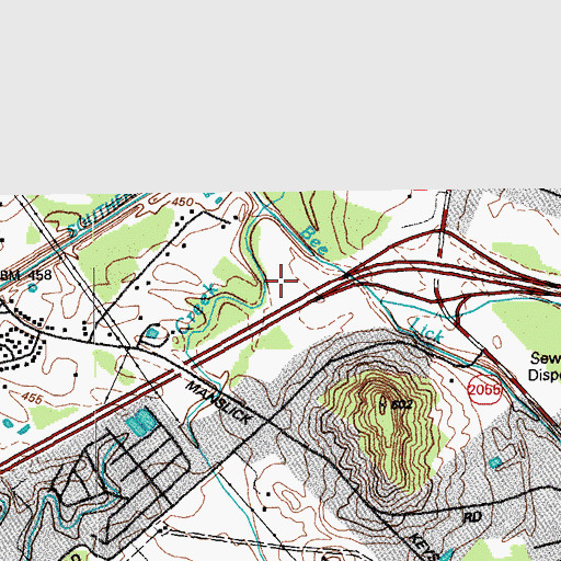 Topographic Map of Salt Block Creek, KY