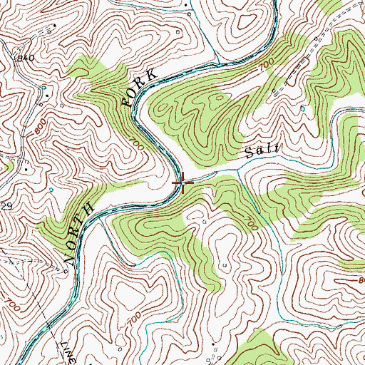 Topographic Map of Salt Lick, KY
