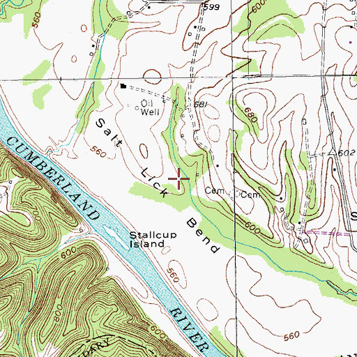 Topographic Map of Salt Lick Bend, KY