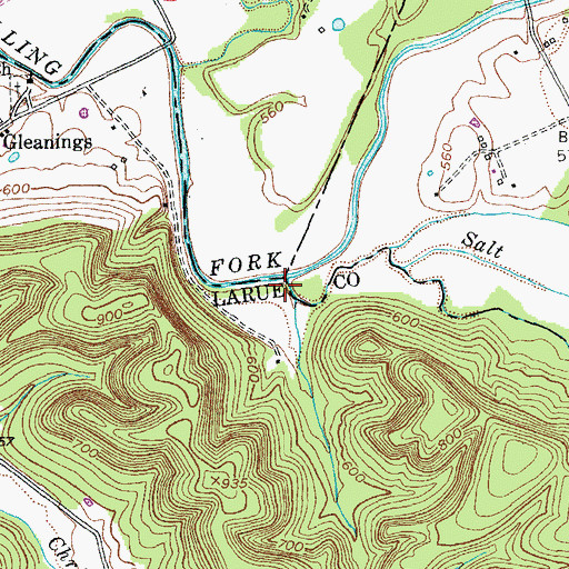 Topographic Map of Salt Lick Creek, KY