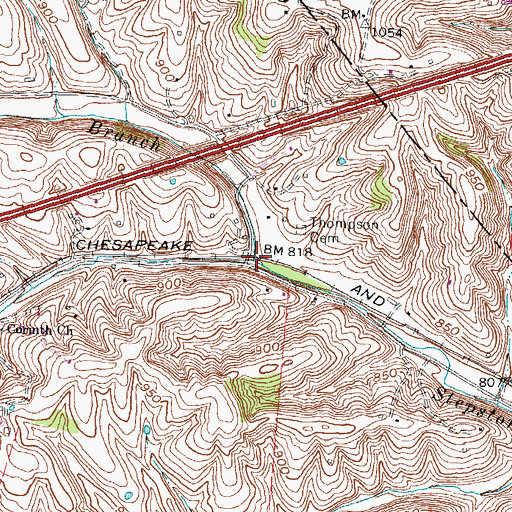Topographic Map of Salt Well Branch, KY