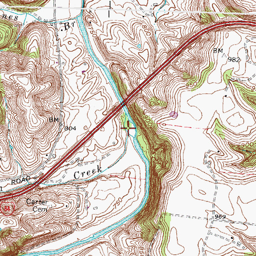 Topographic Map of Salt Well Creek, KY
