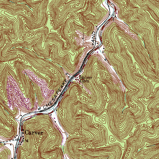 Topographic Map of Salyer Cemetery, KY