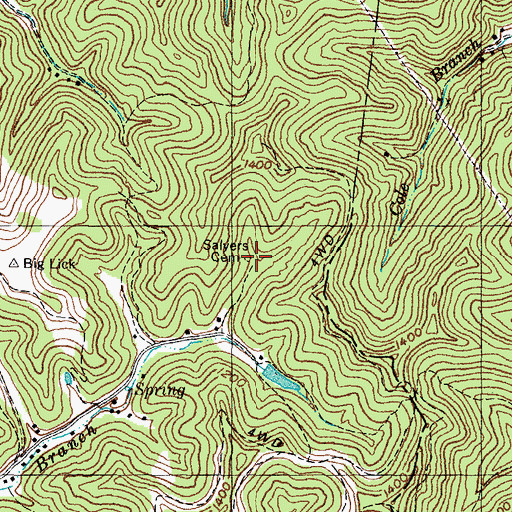 Topographic Map of Salyers Cemetery, KY