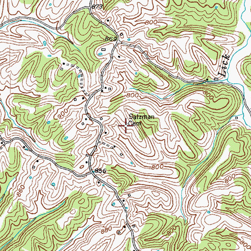 Topographic Map of Salzman Cemetery, KY