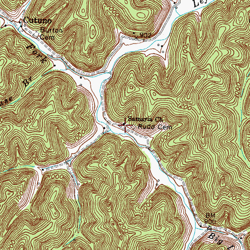 Topographic Map of Samaria Church, KY