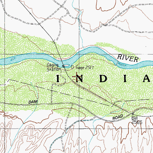 Topographic Map of Gila Valley, AZ