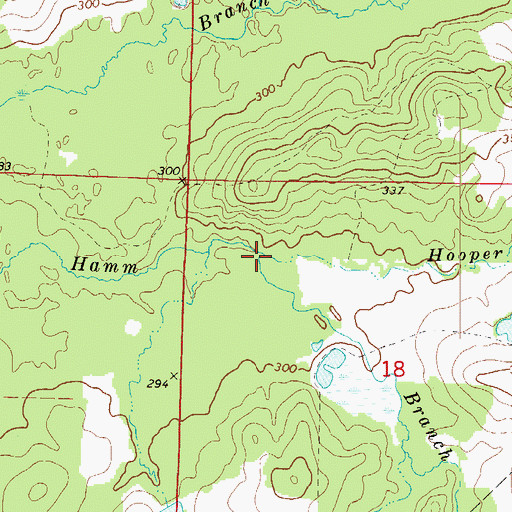 Topographic Map of Hooper Branch, AR