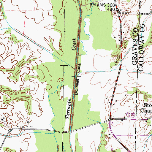 Topographic Map of Sand Creek, KY