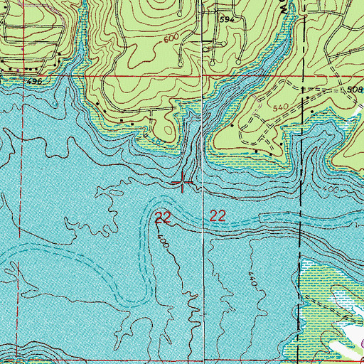 Topographic Map of Hooten Hollow, AR