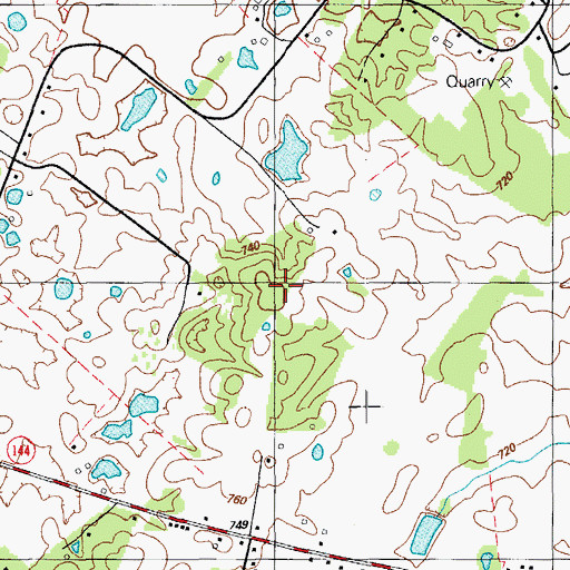 Topographic Map of Sand Ridge, KY