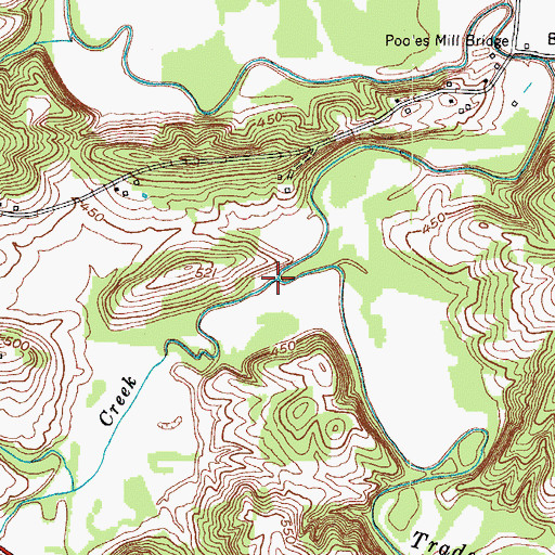Topographic Map of Sandlick Creek, KY