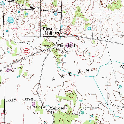 Topographic Map of Sandy Creek, KY